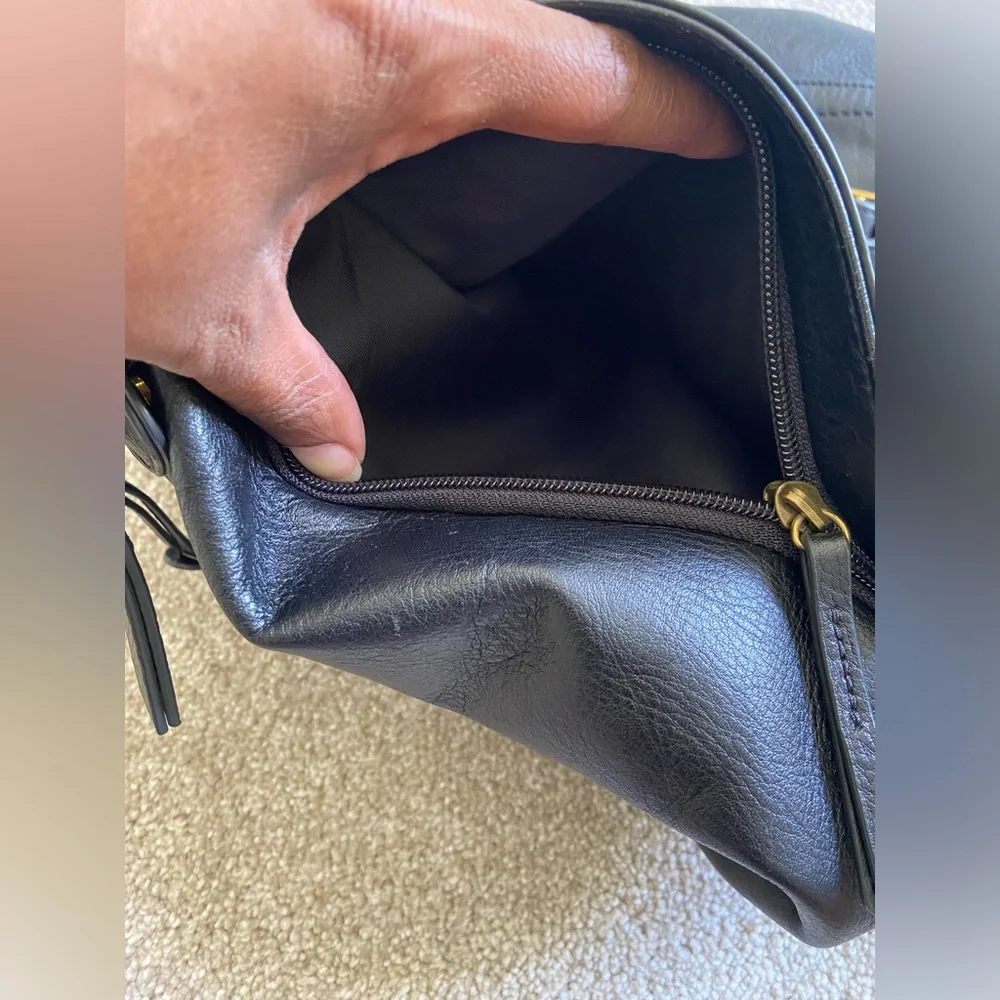 Fossil Black Parker Leather Backpack